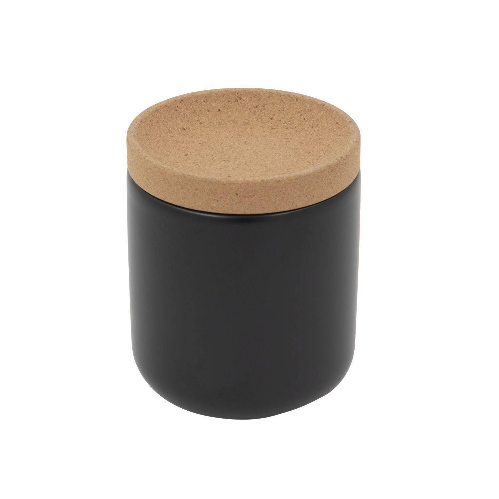 Kamenstein Ceramic and Cork Garlic Keeper Black