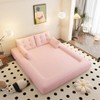 VASIP 78" 3-in-1 Multi-Functional Foldable Sofa Bed, Teddy Fabric Sleeper Sofa Bed for Living Room,Guest Bed, Playroom Lounger,Beige - 3 of 4