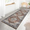 Indoor Vintage Area Rugs For Living Room Retro Low Pile Non Slip Distressed Rug For Bedroom Washable Lightweight Soft Foldable Carpet Home Decor - 4 of 4