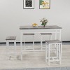 NicBex 5-Piece Industrial Style Dining Set Dining Table & Stools for Kitchen,Dining Room,Restaurant,Bar Dinette Set with Metal Frame - 3 of 4