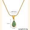 Gold Teardrop Acrylic Necklace – Bohemian Snake Chain Jewelry for Women - 3 of 4