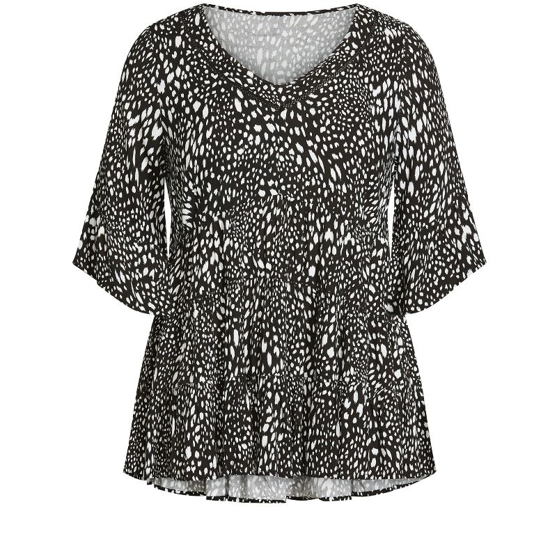Women's Plus Size Lizzie Tiered Tunic - animal | AVENUE, 5 of 7