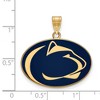 Black Bow Jewelry 14k Yellow Gold Plated Sterling Silver Penn State Nittany Lions NCAA Large Pendant - 2 of 3