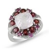 EVERLY JEWELRY | Sterling Silver 6 1/4 CT TGW Rose Quartz Rhodolite Fashion Ring - 3 of 3