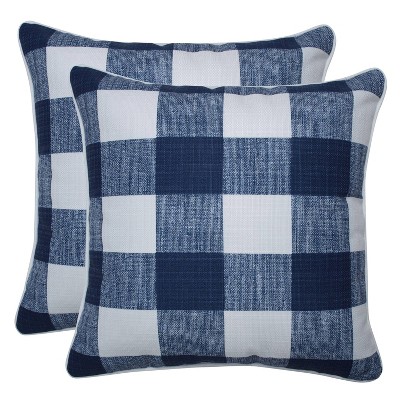 16.5" 2pk Anderson Zaffre Throw Pillows Blue - Pillow Perfect