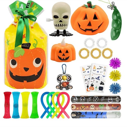 Fidget Popper Halloween Pumpkin Simple Dimple Poppit Bubble Sensory Toy Kids New 
