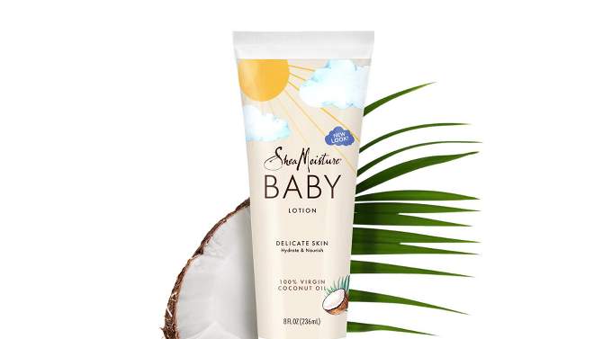 SheaMoisture Baby Lotion 100% Virgin Coconut Oil Hydrate &#38; Nourish for Delicate Skin - 8 fl oz, 2 of 14, play video