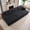 Modern Corduroy Fabric Convertible Modular 3-Seater Sofa Couch For Living Room - 2 of 4