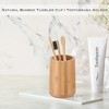 Evideco French Home Goods Bamboo Tumbler Cup / Toothbrush Holder - Durable, Eco-Conscious Bathroom Organizer - 3 of 4