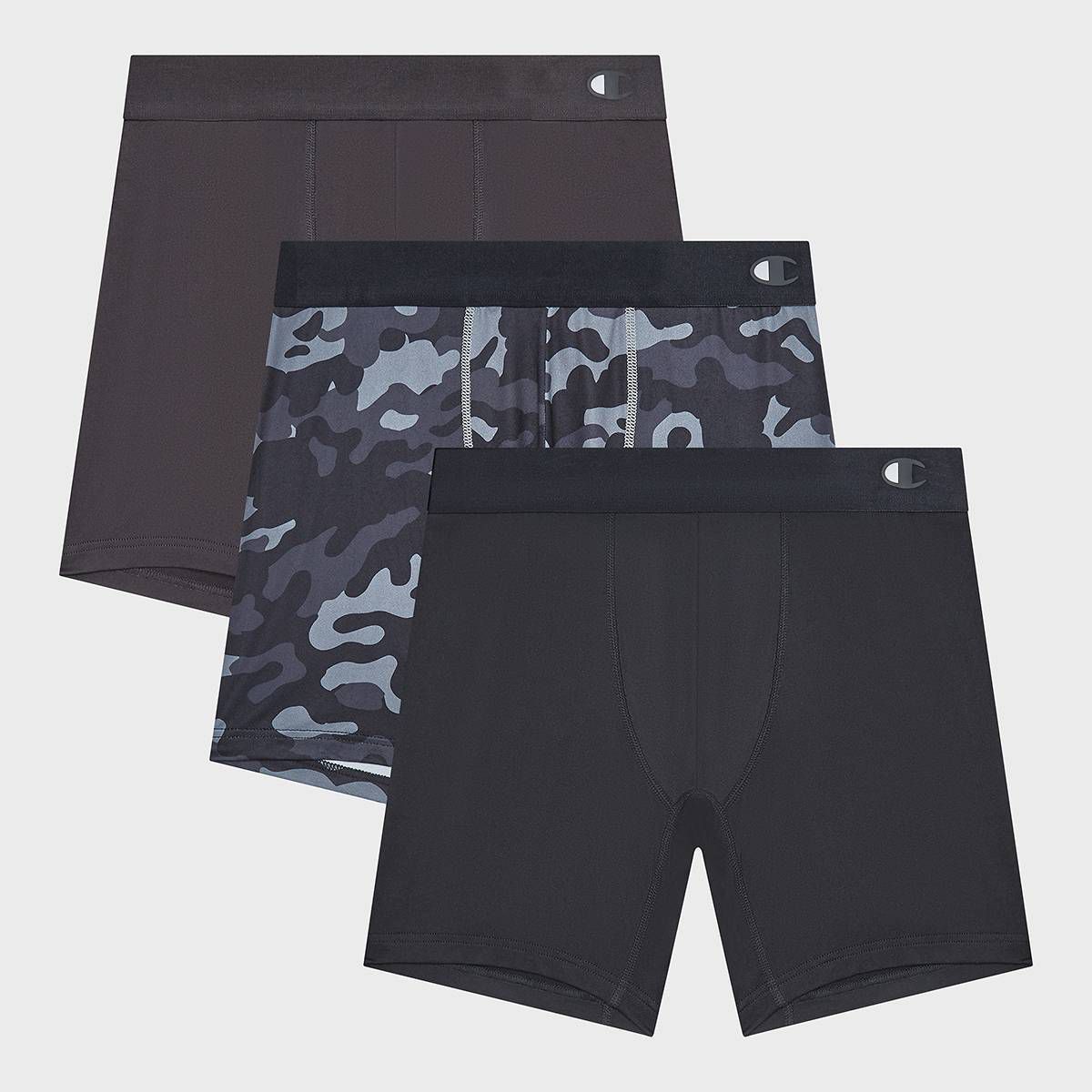 Champion Men's Authentic Originals 3pk Wicking Boxer Briefs - thumbnail 9