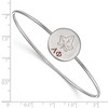 Black Bow Jewelry Sterling Silver Alpha Phi Greek Life Bangle Bracelet 7 Inch - 2 of 3