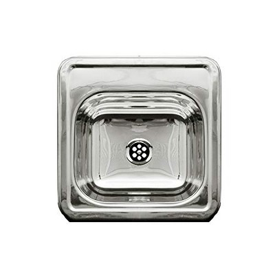 ALFI Decorative Square Drop-in Entertainment/Prep Sink with a Smooth Surface