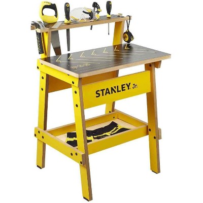 Red Tool Box Stanley Jr. Wood Work Bench | Real Tools for Kids