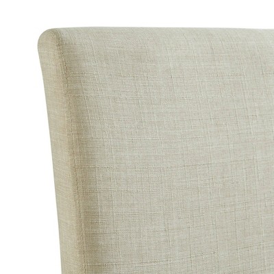 Gray Linen Upholstered Wood Side Chair Set