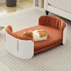 Scandinavian Style Elevated Cat Couch Bed with Washable Mattress, Indoor Pet Furniture for Medium Cats and Dogs -3irtyhousy - 3 of 4