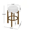 30" Wooden Bar Stools Set, Upholstered Barstool with Rubberwood Frame for Kitchen Island or Home Bars-3irtyhousy - 4 of 4