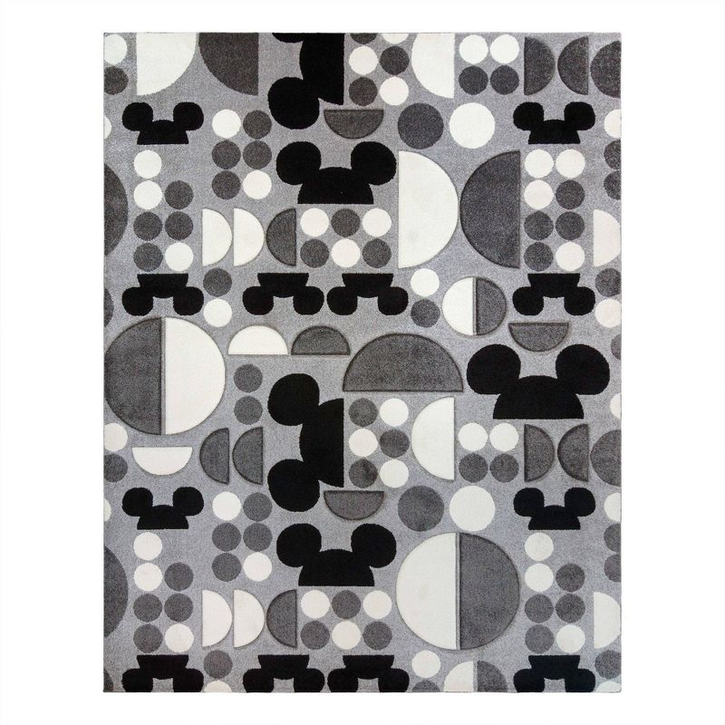 Mickey Mouse Encore 5&#39;3&#34;x7&#39; Indoor Area Kids&#39; Rug Gray, 1 of 5