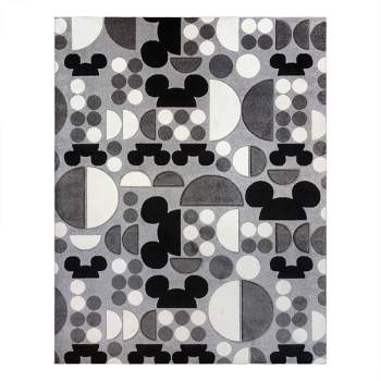 Mickey Mouse Encore 5'3"x7' Indoor Area Kids' Rug Gray