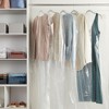 Juvale 50 Pack Long Plastic Garment Bags for Hanging Clothes, Clear Dry Cleaner Bag Covers for Gowns, Dresses, 21 x 72 In - 2 of 4