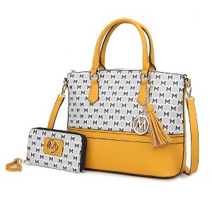 MKF Collection Saylor Circular M Emblem Print Women’s Tote Bag with Wallet by Mia K - 1 of 4