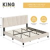 Upholstered Platform Bed Frame, Adjustable Headboard, Modern Noise Free Bed Frame, Sturdy Wooden Slats Support, No Box Spring Needed & Easy Assembly - 3 of 4