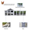 Gulches 111.5 Inch Gray Wooden Chicken Coop with Run and Nesting Box - 2 of 4