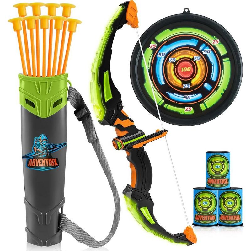 Syncfun Kids Bow and Arrow Set with Suction Cup Arrows, Target & Arrow Case, Outdoor Archery Set Toy Gift for Boys and Girls, 1 of 8