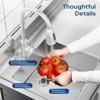 Winado 39 in. Freestanding Stainless Steel Single Bowl Kitchen Sink Commercial Laundry/Utility Sink in Silver with Shelves and Hanging Hooks - 4 of 4