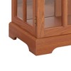 ChicFurnit Decorative Storage Cabinet Elegant Curio Display Cabinet with Adjustable Shelves for Organized Home D茅cor, Brown, 35.83"*20.28"*9.06" - 4 of 4