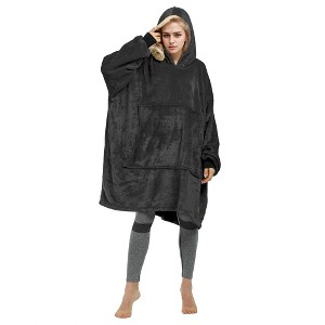 Tirrinia Woman Fleece Blanket Hoodie Sweatshirt, Soft Comfy Wearable Blanket Hoodie Pullover, Cozy Christmas Gift for Woman Wife Girlfriend - 1 of 4