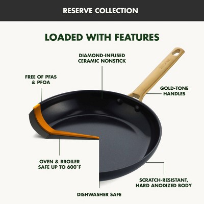 Black and Gold 10-Piece Nonstick Aluminum Cookware Set