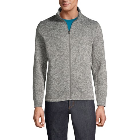 Lands' End Men's Sweater Fleece Jacket - 2x Large - Arctic Gray Heather :  Target