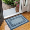 Washable Area Rugs for Living Room Non Slip Modern Braided Print Rug - 4 of 4