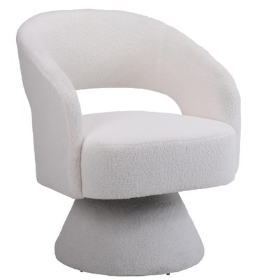 NicBex Velvet Swivel Barrel Accent Chair,Upholstered Swivel Living Room Chairs with Mid-Height Backrest,Accent Chairs for Living Room
