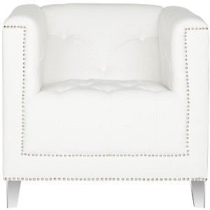 Hollywood Glam Acrylic Chair - MCR4212A - White/Clear - Safavieh - 1 of 4