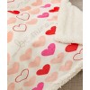 Sheradian Valentines Day Ultra Warm and Comfy Faux Shearling Lined Reversible Throw Blanket 50"x 60" - image 3 of 4