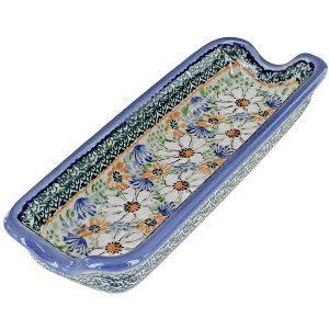 Blue Rose Polish Pottery PK03 Galia Corn on the Cob Plate - 1 of 2