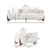 Modern Boucle Fabric Sofa Set - 1 Sofa and 2 chairs with Sleek Wooden Legs for Living Room or Home Office - Morden Fort - 2 of 4