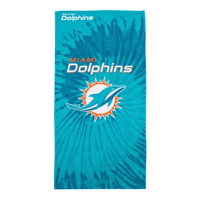 NFL Miami Dolphins Pyschedelic Beach Towel, 1 of 7