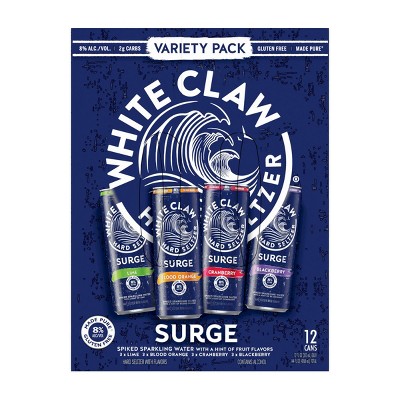 White Claw SURGE Hard Seltzer Variety Pack - 12pk/12 fl oz Slim Cans