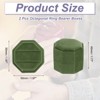 Unique Bargains Vintage Velvet Octagonal 2 Slots Jewelry Storage Boxes 2 Pcs - 2 of 4