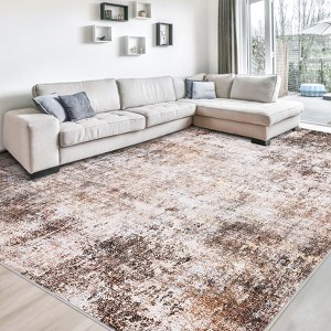 Coucheta Machine Washable Vintage Rug, Non-Slip&Stain-Resistant, Low Pile Carpet for Living & Dining Room, Bedroom, Hallway &Office - 1 of 4