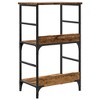 CLIHOME 3-Tier Decorative Bookshelf Open Display Shelves Storage Rack Metal Frame - 4 of 4
