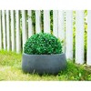 Rosemead Home & Garden, Inc. 16" Wide Kante Lightweight Concrete Outdoor Bowl Planter Pot Charcoal Black - 4 of 4