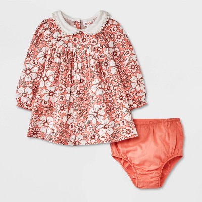 Image of Baby Girls' Floral Gauze Dress - Cat & Jack™ Pink 12M