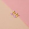 Girls' Flush CZ Solitaire Screw Back 14k Gold Earrings - In Season Jewelry - 4 of 4