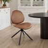 Art Leon Faux Leather and Bentwood Dining Chair, Mid-century Modern, Metal Legs, Black Finished - 3 of 4