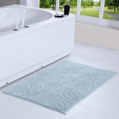 Knightsbridge Beautiful Circle Design Premium Quality Year Round Cotton  With Non-skid Back Bath Rug Stone : Target