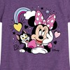 Girls' - Disney - Minnie With Figaro Fitted Short Sleeve Graphic T-Shirt - 2 of 4