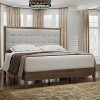 AMERLIFE Wood Platform Bed Frame Upholstered Tufted Headboard, Solid Wood Bed - 4 of 4